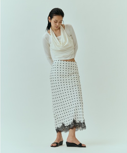 DRWCYS（ドロシーズ）の「ドットレースナロースカート（スカート・レディース・ホワイト/ブラック・FREE）」の9枚目の写真