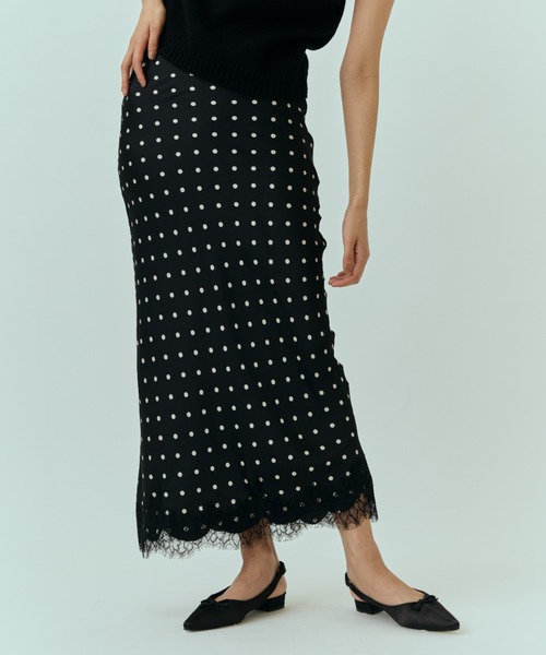 DRWCYS（ドロシーズ）の「ドットレースナロースカート（スカート・レディース・ホワイト/ブラック・FREE）」の12枚目の写真