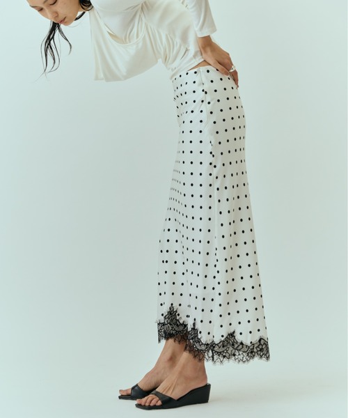 DRWCYS（ドロシーズ）の「ドットレースナロースカート（スカート・レディース・ホワイト/ブラック・FREE）」の18枚目の写真