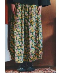 mensha!（メンシャ）の「ｍｅｎｓｈａ！　まるでゴブラン織り！？軽やかガーゼのカーブ＆ギャザースカート（スカート）」