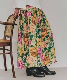 mensha!（メンシャ）の「ｍｅｎｓｈａ！　まるでゴブラン織り！？軽やかガーゼのカーブ＆ギャザースカート（スカート）」