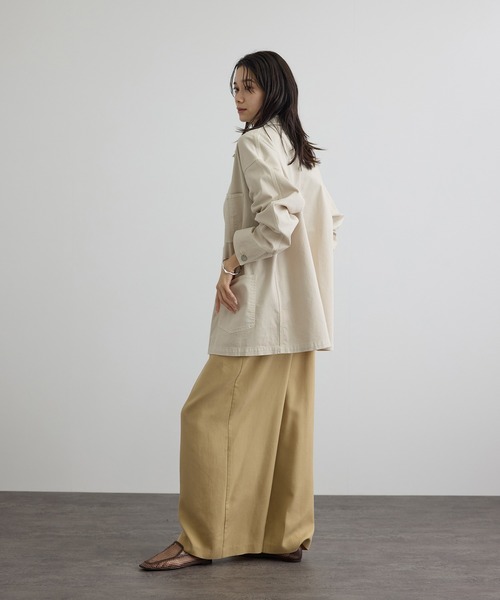 SALON adam et rope'（サロン アダム エ ロペ）の「【WEB・一部店舗限定】ブロークンツイルカバーオール（カバーオール・レディース・カーキ/ベージュ系その他2・FREE）」の6枚目の写真