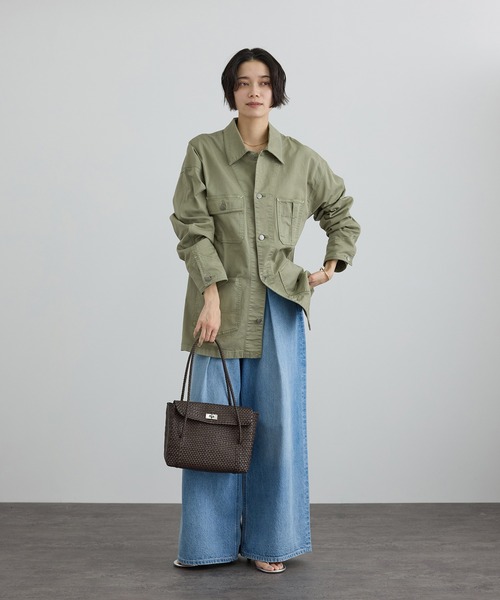 SALON adam et rope'（サロン アダム エ ロペ）の「【WEB・一部店舗限定】ブロークンツイルカバーオール（カバーオール・レディース・カーキ/ベージュ系その他2・FREE）」の10枚目の写真