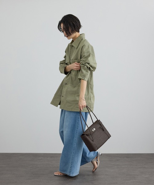 SALON adam et rope'（サロン アダム エ ロペ）の「【WEB・一部店舗限定】ブロークンツイルカバーオール（カバーオール・レディース・カーキ/ベージュ系その他2・FREE）」の11枚目の写真