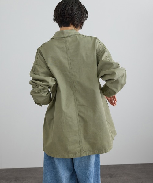 SALON adam et rope'（サロン アダム エ ロペ）の「【WEB・一部店舗限定】ブロークンツイルカバーオール（カバーオール・レディース・カーキ/ベージュ系その他2・FREE）」の9枚目の写真