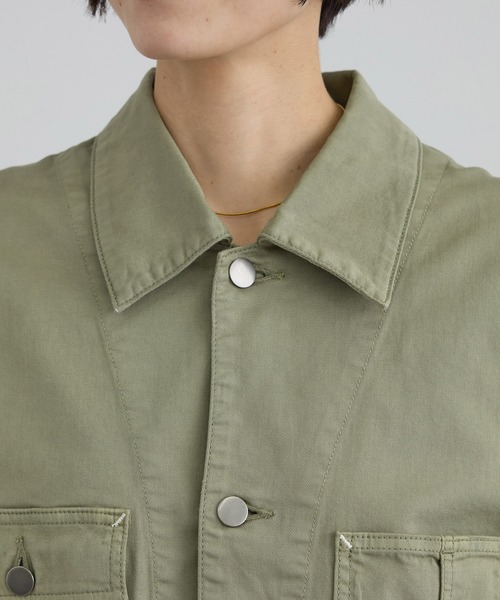 SALON adam et rope'（サロン アダム エ ロペ）の「【WEB・一部店舗限定】ブロークンツイルカバーオール（カバーオール・レディース・カーキ/ベージュ系その他2・FREE）」の16枚目の写真