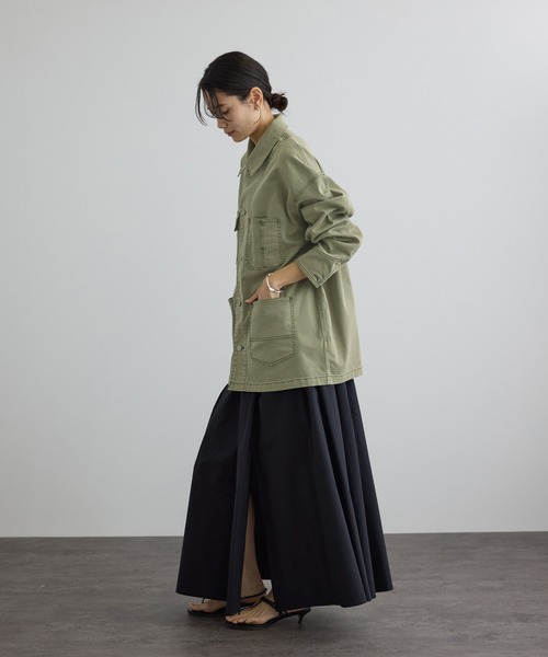 SALON adam et rope'（サロン アダム エ ロペ）の「【WEB・一部店舗限定】ブロークンツイルカバーオール（カバーオール・レディース・カーキ/ベージュ系その他2・FREE）」の22枚目の写真