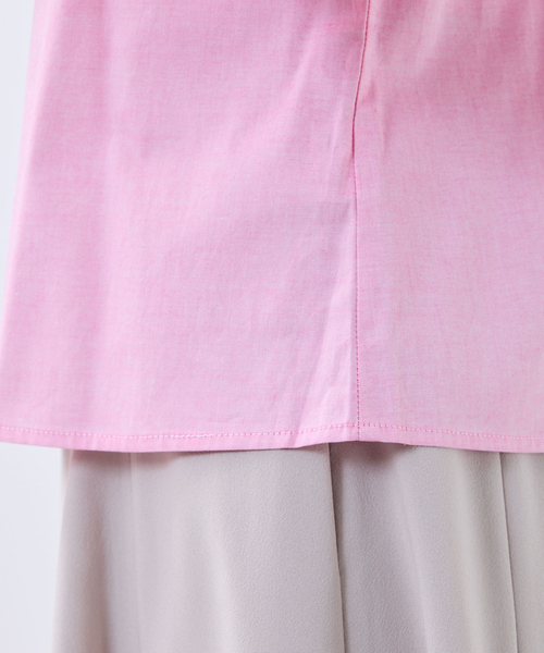 NARACAMICIE（ナラカミーチェ）の「【NARACAMICIE】オックスバイカラー七分袖シャツ（シャツ/ブラウス・レディース・ホワイト/ブルー/ピンク・L/M）」の10枚目の写真