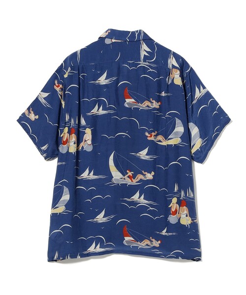 BEAMS PLUS(ビームスプラス)の「Open Collar Cupro Print(シャツ/ブラウス・メンズ・ブルー・MEDIUM/LARGE/SMALL/X-LARGE)」の12枚目の写真