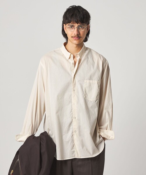 Steven Alan（スティーブンアラン）の「＜Steven Alan＞ リバティ ソリッド シングルニードル シャツ LOOSE（シャツ/ブラウス・メンズ・コバルトブルー/オフホワイト・S/M/L/XL）」の4枚目の写真