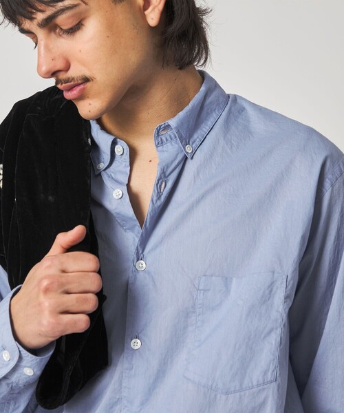 Steven Alan（スティーブンアラン）の「＜Steven Alan＞ リバティ ソリッド シングルニードル シャツ LOOSE（シャツ/ブラウス・メンズ・コバルトブルー/オフホワイト・S/M/L/XL）」の10枚目の写真