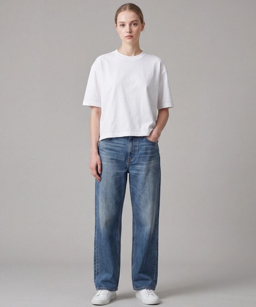 comfort colors(コンフォートカラーズ)の「【T16】【COMFORT COLORS/コンフォートカラーズ】WOMEN‘S HEAVYWEIGHT BOXY T-SHIRT S-3023CL(Tシャツ/カットソー・レディース・パープル/ホワイト/アイボリー/ブラック/イエロー/オレンジ・LARGE/MEDIUM)」の13枚目の写真