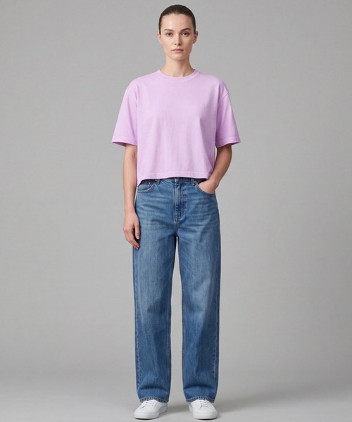 comfort colors(コンフォートカラーズ)の「【T16】【COMFORT COLORS/コンフォートカラーズ】WOMEN‘S HEAVYWEIGHT BOXY T-SHIRT S-3023CL(Tシャツ/カットソー・レディース・パープル/ホワイト/アイボリー/ブラック/イエロー/オレンジ・LARGE/MEDIUM)」の15枚目の写真