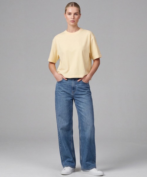comfort colors(コンフォートカラーズ)の「【T16】【COMFORT COLORS/コンフォートカラーズ】WOMEN‘S HEAVYWEIGHT BOXY T-SHIRT S-3023CL(Tシャツ/カットソー・レディース・パープル/ホワイト/アイボリー/ブラック/イエロー/オレンジ・LARGE/MEDIUM)」の16枚目の写真
