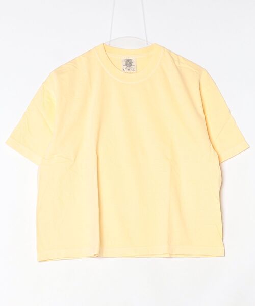 comfort colors(コンフォートカラーズ)の「【T16】【COMFORT COLORS/コンフォートカラーズ】WOMEN‘S HEAVYWEIGHT BOXY T-SHIRT S-3023CL(Tシャツ/カットソー・レディース・パープル/ホワイト/アイボリー/ブラック/イエロー/オレンジ・LARGE/MEDIUM)」の11枚目の写真