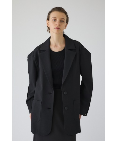 RIM.ARK(リムアーク)の「Open sleeve tailored JK オープン スリーブ テーラード ジャケット(テーラードジャケット・レディース・ブラック/ライトグリーン・FREE)」の1枚目の写真