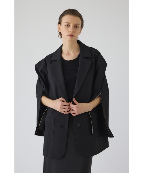 RIM.ARK(リムアーク)の「Open sleeve tailored JK オープン スリーブ テーラード ジャケット(テーラードジャケット・レディース・ブラック/ライトグリーン・FREE)」の8枚目の写真