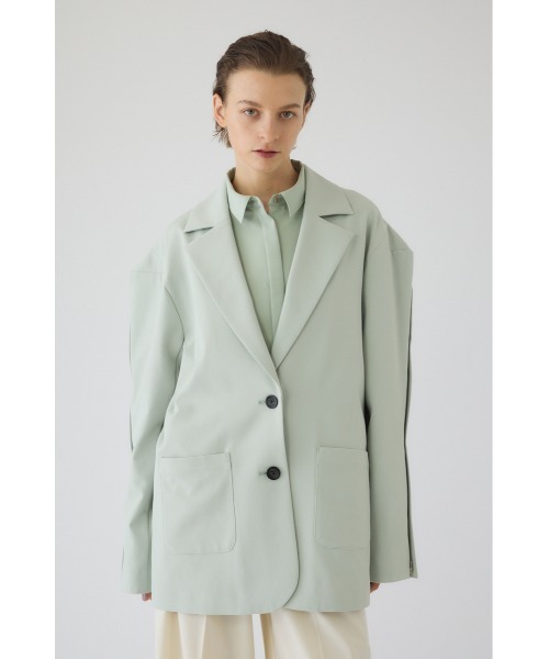 RIM.ARK(リムアーク)の「Open sleeve tailored JK オープン スリーブ テーラード ジャケット(テーラードジャケット・レディース・ブラック/ライトグリーン・FREE)」の13枚目の写真