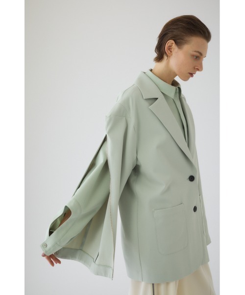 RIM.ARK(リムアーク)の「Open sleeve tailored JK オープン スリーブ テーラード ジャケット(テーラードジャケット・レディース・ブラック/ライトグリーン・FREE)」の14枚目の写真