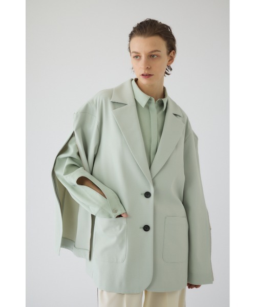 RIM.ARK(リムアーク)の「Open sleeve tailored JK オープン スリーブ テーラード ジャケット(テーラードジャケット・レディース・ブラック/ライトグリーン・FREE)」の15枚目の写真