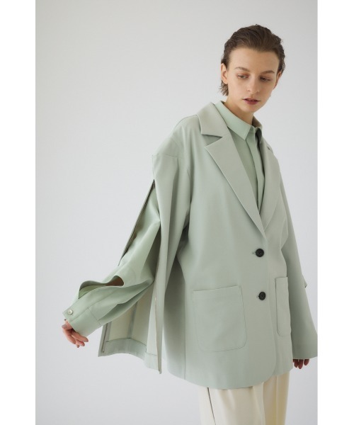 RIM.ARK(リムアーク)の「Open sleeve tailored JK オープン スリーブ テーラード ジャケット(テーラードジャケット・レディース・ブラック/ライトグリーン・FREE)」の20枚目の写真