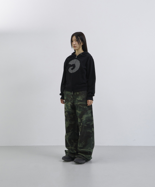 TANSANMAGNESIUM(タンサン マグネシウム)の「コットンワイドスタッドパンツ(カモカキ)(その他パンツ・レディース・その他・1/2)」の3枚目の写真