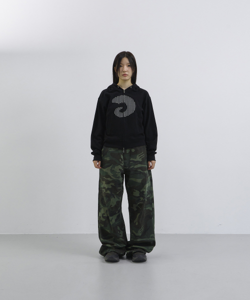 TANSANMAGNESIUM(タンサン マグネシウム)の「コットンワイドスタッドパンツ(カモカキ)(その他パンツ・レディース・その他・1/2)」の4枚目の写真