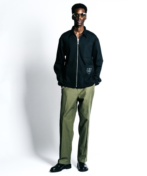 セール】ZIP LINEN OX SHIRT JACKET _ COOL TOUCH EASY CARE（ブルゾン