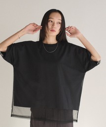 チュールドッキングレイヤードシアーTシャツ