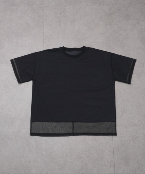 SOYEN(ソイエン)の「チュールドッキングレイヤードシアーTシャツ(Tシャツ/カットソー・レディース・ホワイト/チャコール・F)」の22枚目の写真