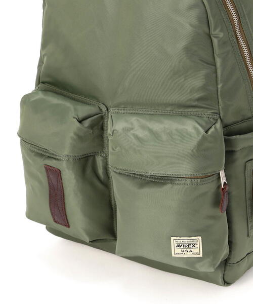 AVIREX（アヴィレックス）の「FLIGHT NYLON BACKPACK / フライト ナイロン バックパック / AVIREX / アヴィレックス（バックパック/リュック・メンズ・その他10/ブラック・F）」の8枚目の写真
