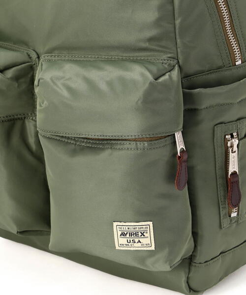 AVIREX（アヴィレックス）の「FLIGHT NYLON BACKPACK / フライト ナイロン バックパック / AVIREX / アヴィレックス（バックパック/リュック・メンズ・その他10/ブラック・F）」の9枚目の写真