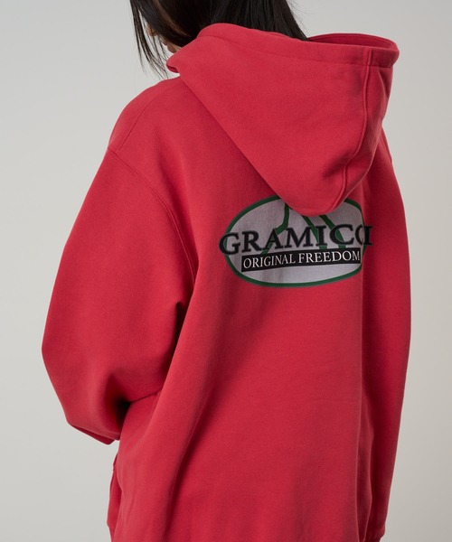 Gramicci（グラミチ）の「HALF DOME HOODED SWEATSHIRT｜ハーフドームフーデッドスウェットシャツ（パーカー・メンズ・レッド/ヘザーグレー/ブラック・S/M/XL/XXL/L）」の3枚目の写真