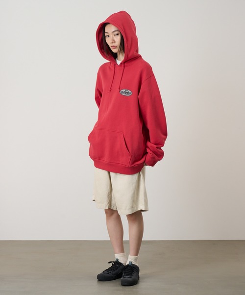 Gramicci（グラミチ）の「HALF DOME HOODED SWEATSHIRT｜ハーフドームフーデッドスウェットシャツ（パーカー・メンズ・レッド/ヘザーグレー/ブラック・S/M/XL/XXL/L）」の5枚目の写真