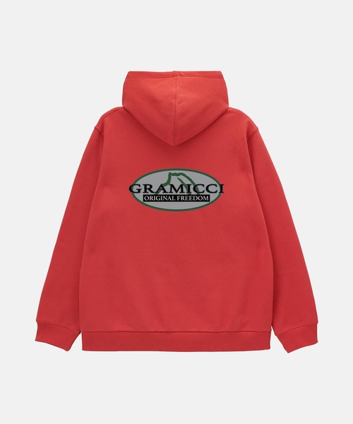 Gramicci（グラミチ）の「HALF DOME HOODED SWEATSHIRT｜ハーフドームフーデッドスウェットシャツ（パーカー・メンズ・レッド/ヘザーグレー/ブラック・S/M/XL/XXL/L）」の10枚目の写真