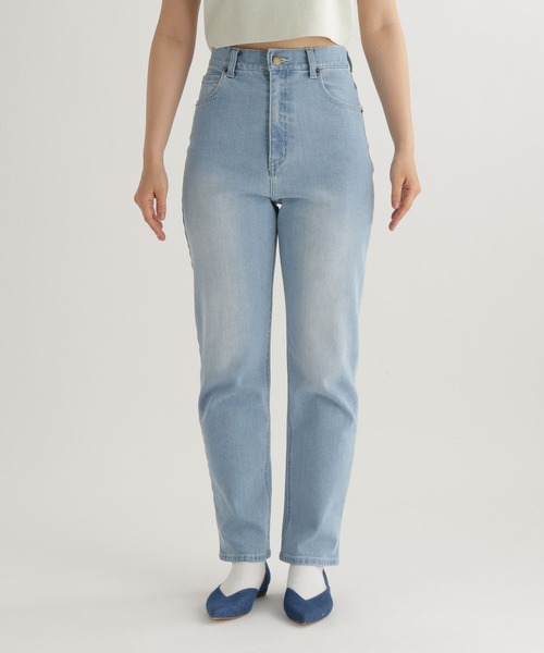 studio CLIP（スタディオクリップ）の「【daily CLIP】ハイウエストスリムデニム（デニムパンツ・レディース・ライトブルー/ネイビー・MEDIUM/SMALL）」の13枚目の写真