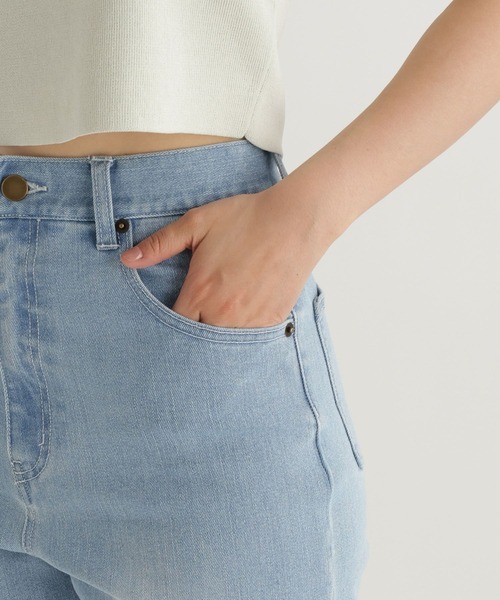 studio CLIP（スタディオクリップ）の「【daily CLIP】ハイウエストスリムデニム（デニムパンツ・レディース・ライトブルー/ネイビー・MEDIUM/SMALL）」の8枚目の写真