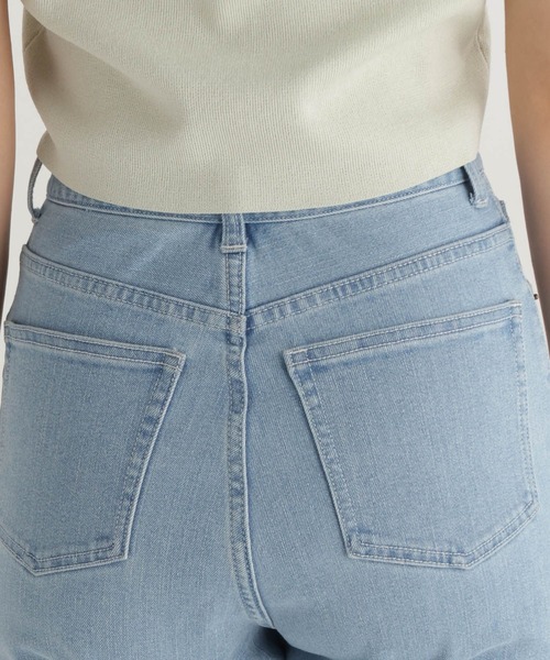 studio CLIP（スタディオクリップ）の「【daily CLIP】ハイウエストスリムデニム（デニムパンツ・レディース・ライトブルー/ネイビー・MEDIUM/SMALL）」の6枚目の写真