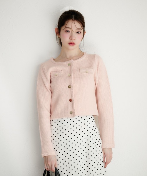gold button knit jacket / ゴールドボタンニットジャケット（ノー