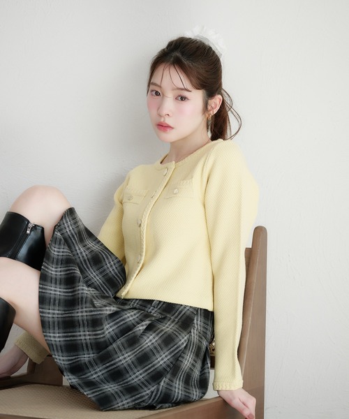 gold button knit jacket / ゴールドボタンニットジャケット（ノー