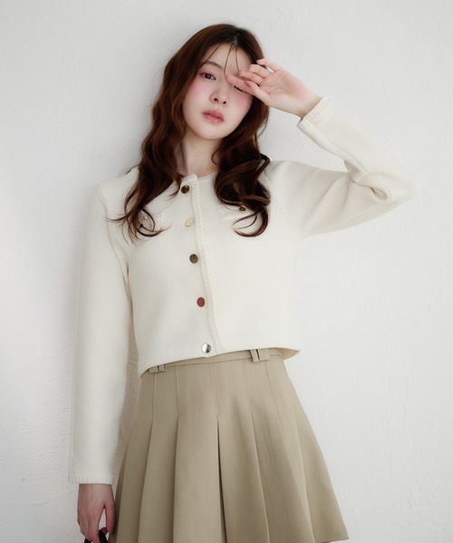 gold button knit jacket / ゴールドボタンニットジャケット（ノー