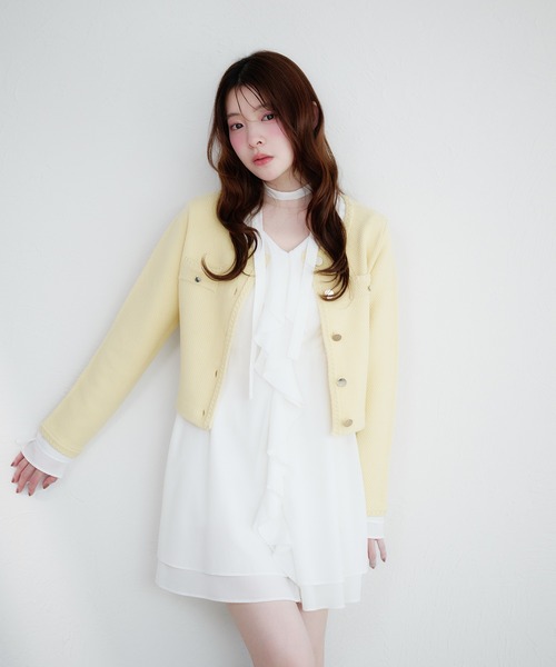 gold button knit jacket / ゴールドボタンニットジャケット(ノー gold button knit jacket / ゴールドボタンニットジャケット(ノー