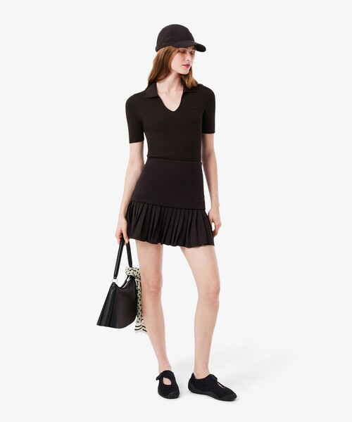 LACOSTE（ラコステ）の「レイヤード切り替えプリーツミニスカート（スカート・レディース・ブラウン・40/38/36/34）」の9枚目の写真