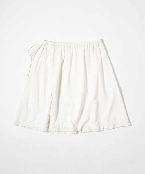 chernyy(チェルニー)の「Indian cotton wrapping apron skirt / インドコットンラッピングエプロンスカート(スカート・レディース・アイボリー・LARGE/MEDIUM/SMALL)」の12枚目の写真