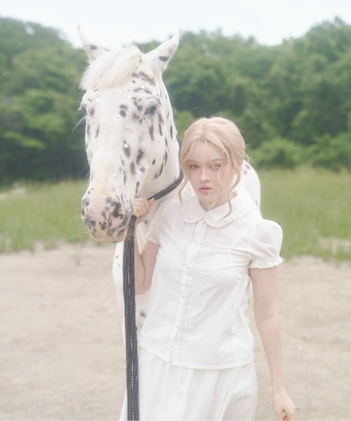 chernyy(チェルニー)の「Indian cotton wrapping apron skirt / インドコットンラッピングエプロンスカート(スカート・レディース・アイボリー・LARGE/MEDIUM/SMALL)」の8枚目の写真