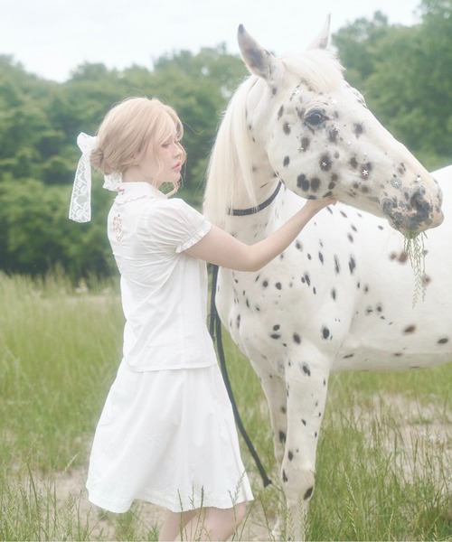 chernyy(チェルニー)の「Indian cotton wrapping apron skirt / インドコットンラッピングエプロンスカート(スカート・レディース・アイボリー・LARGE/MEDIUM/SMALL)」の10枚目の写真