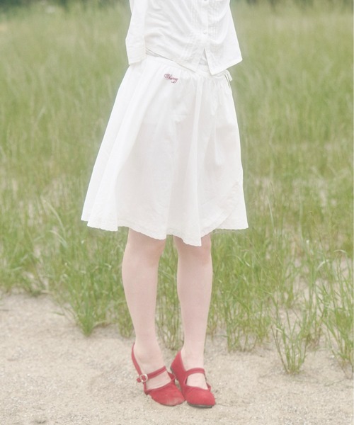 chernyy(チェルニー)の「Indian cotton wrapping apron skirt / インドコットンラッピングエプロンスカート(スカート・レディース・アイボリー・LARGE/MEDIUM/SMALL)」の2枚目の写真