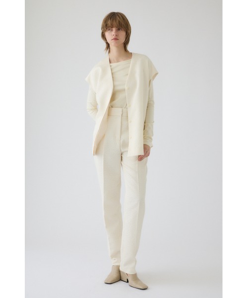 RIM.ARK（リムアーク）の「【PRE ORDER】Glossy JQ shape vest グロッシージャガード シェイプ ベスト（ベスト・レディース・ブラック/アイボリー・FREE）」の10枚目の写真