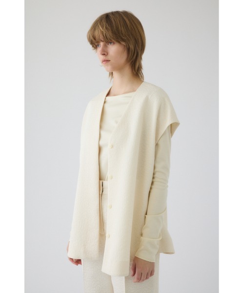 RIM.ARK（リムアーク）の「【PRE ORDER】Glossy JQ shape vest グロッシージャガード シェイプ ベスト（ベスト・レディース・ブラック/アイボリー・FREE）」の15枚目の写真