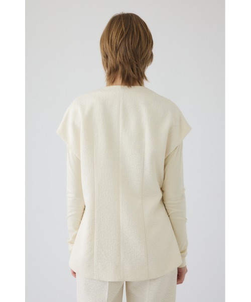 RIM.ARK（リムアーク）の「【PRE ORDER】Glossy JQ shape vest グロッシージャガード シェイプ ベスト（ベスト・レディース・ブラック/アイボリー・FREE）」の17枚目の写真